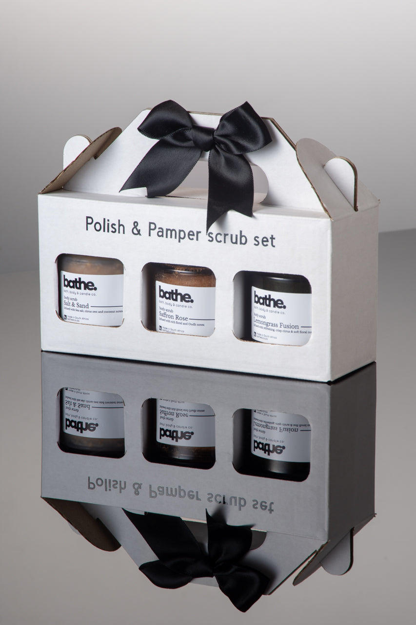 Polish & pamper scrub set