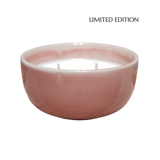Small Damask rose and hibiscus Cocosoy wax candle