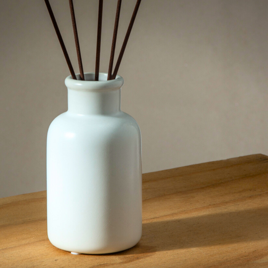 White ESSENTIAL collection reed diffuser