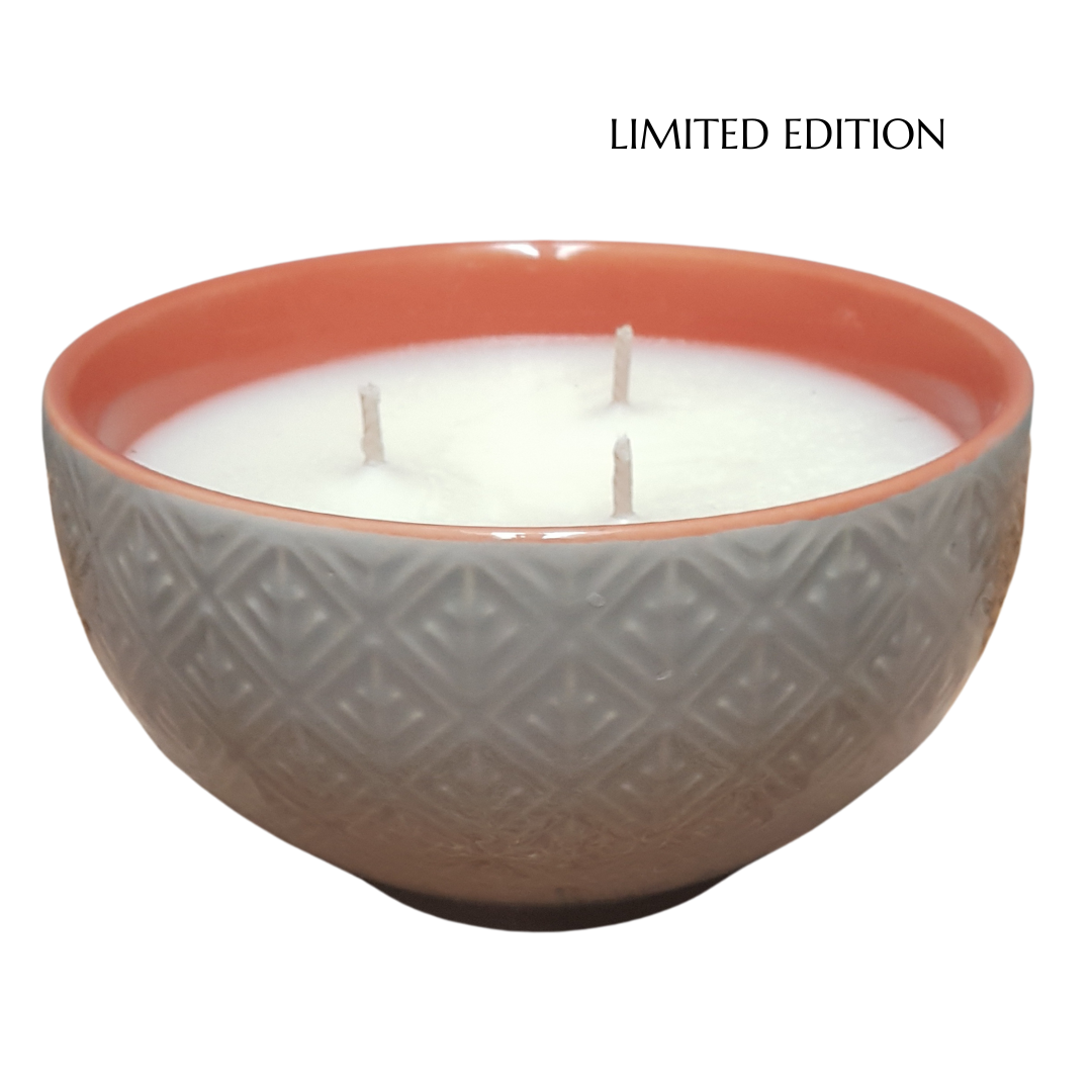 Large Orange and juniper Cocosoy wax candle