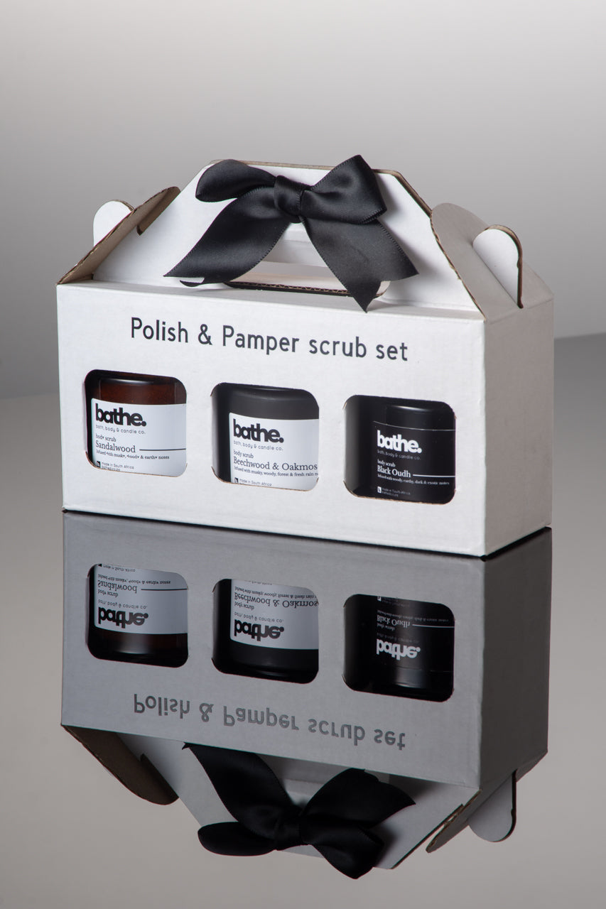 Polish & pamper scrub set