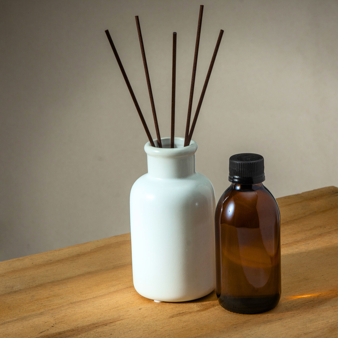 White ESSENTIAL collection reed diffuser